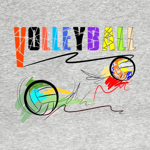 hit volleyball and text design and brush strokes style by pichart99thai